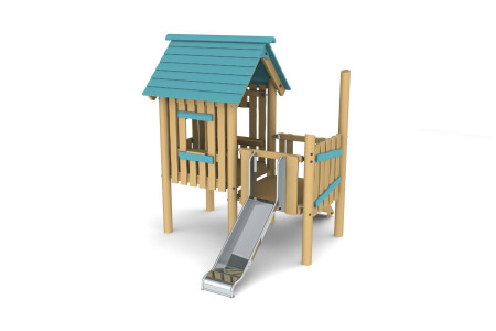 Игровой модуль Домик с горкой E2101